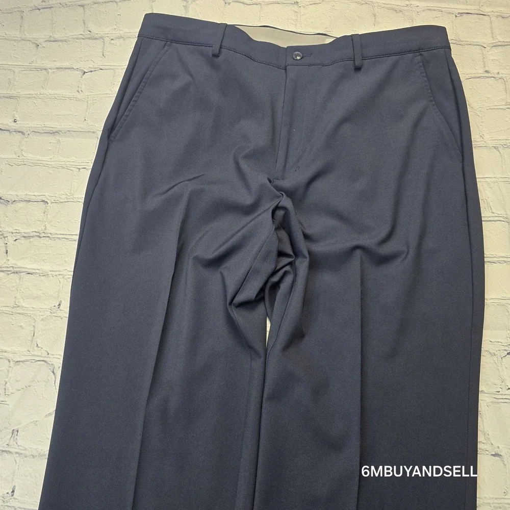 Greg Norman Mens‎ Navy Blue Performance Stretch Golf Pants 36x32 Wicking Comfort